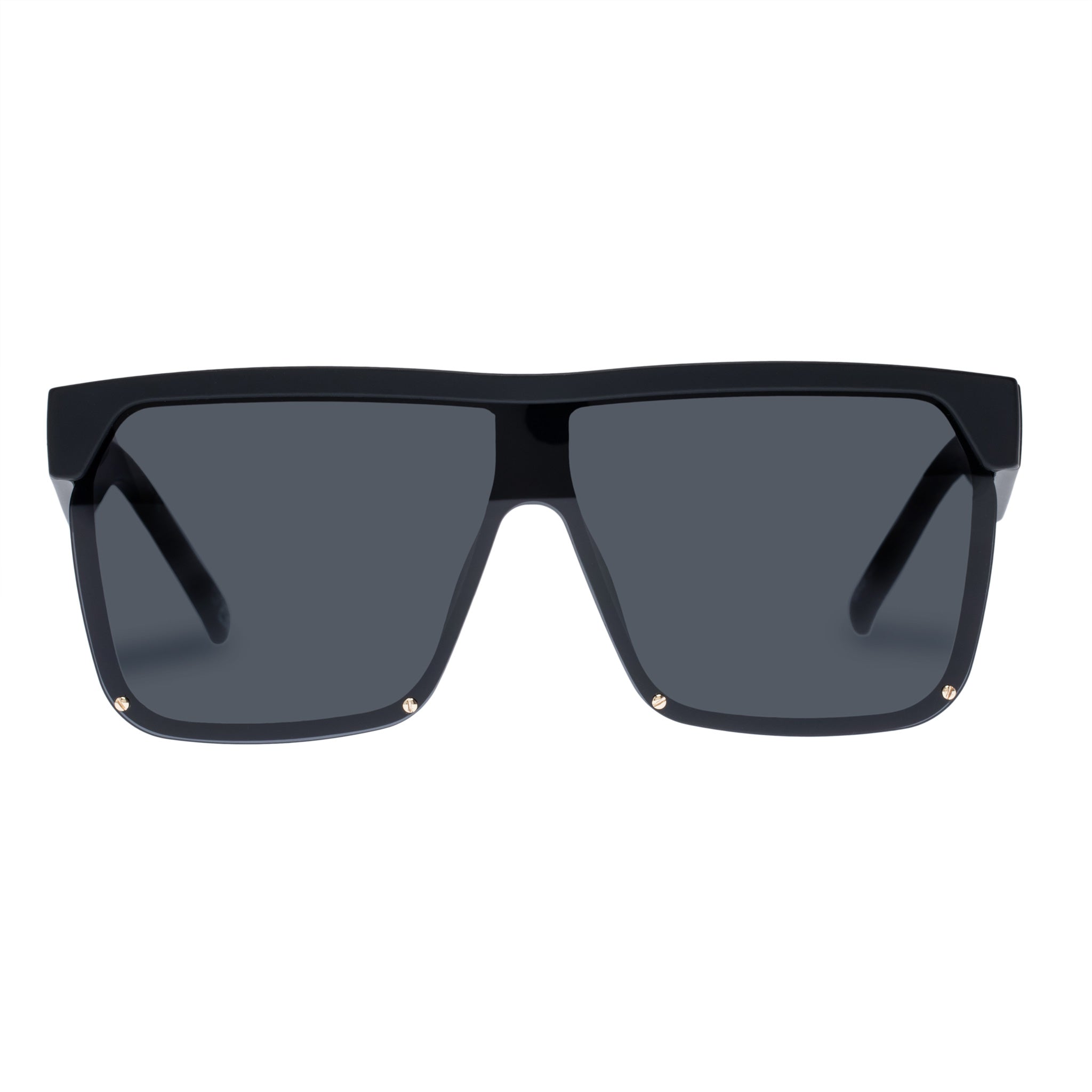 Le Specs Thirstday Matte Black Female Shield Sunglasses | Eyewear Index