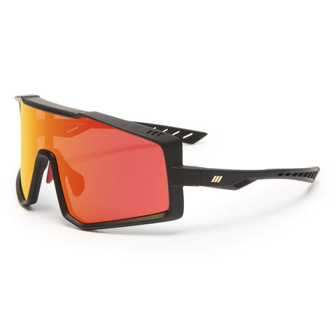 Le Specs Vulture Matte Black Uni-Sex Shield Sunglasses | Eyewear Index