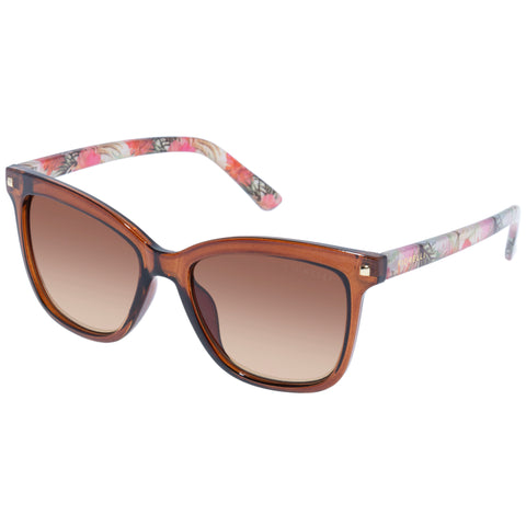 Fiorelli Bridget Toffee Floral Female Square Sunglasses | Eyewear Index