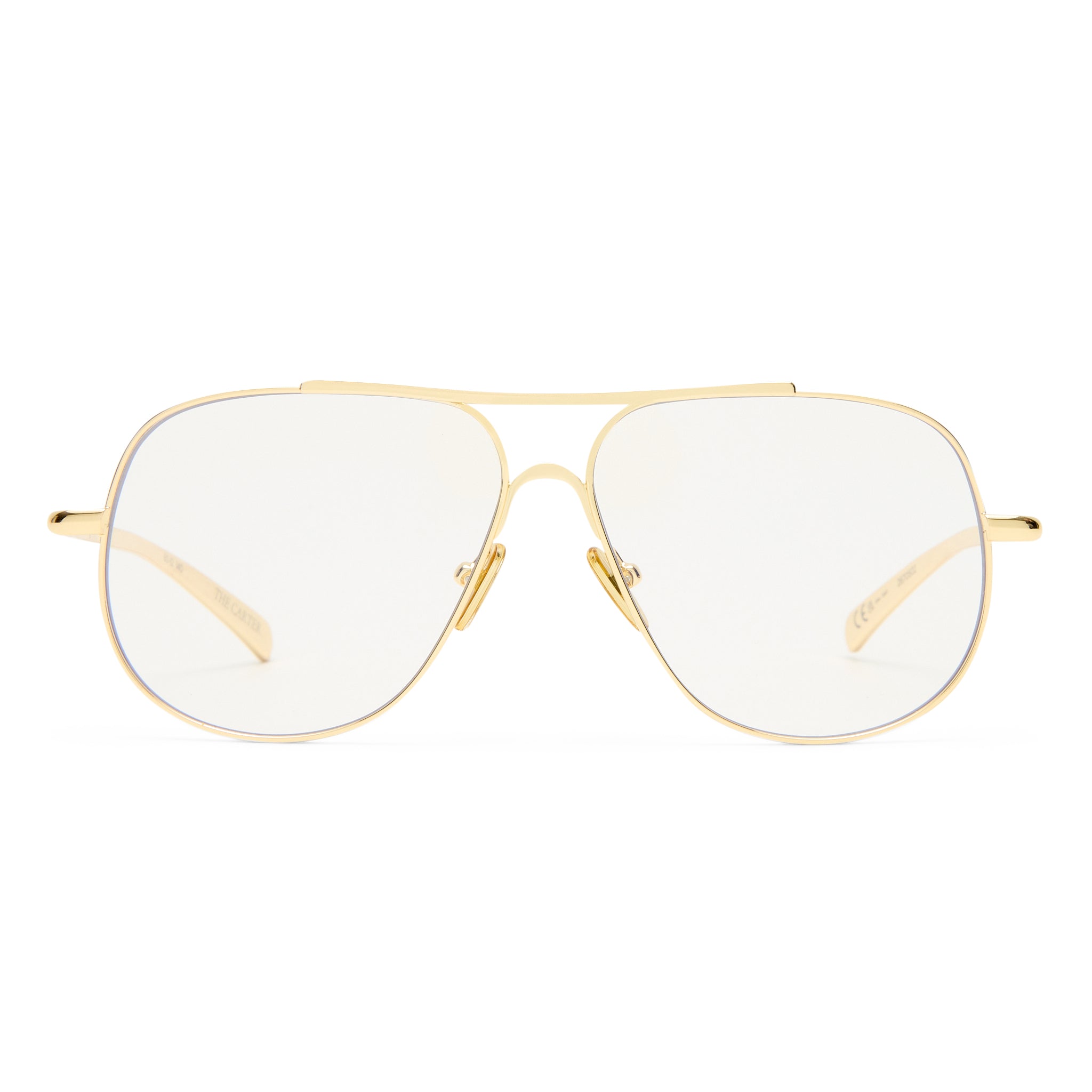 Luv Lou The Carter Gold Female Aviator Blue Light | Eyewear Index