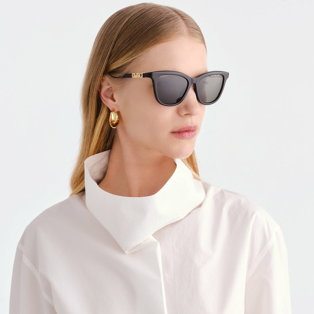 Gucci Gg2032s Black Female Cat-Eye Sunglasses | Eyewear Index