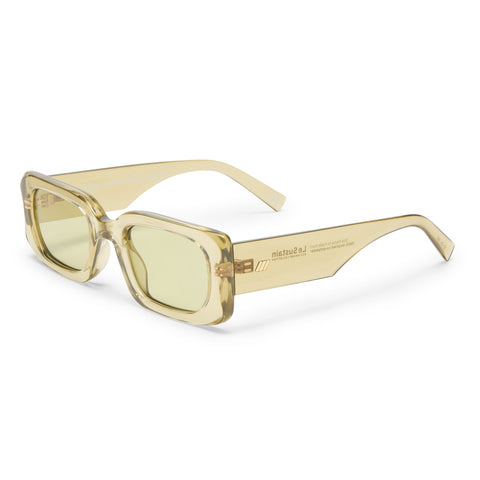 Le Specs Rippled Rebel Olive Leaf Uni-Sex Rectangle Sunglasses | Eyewear Index