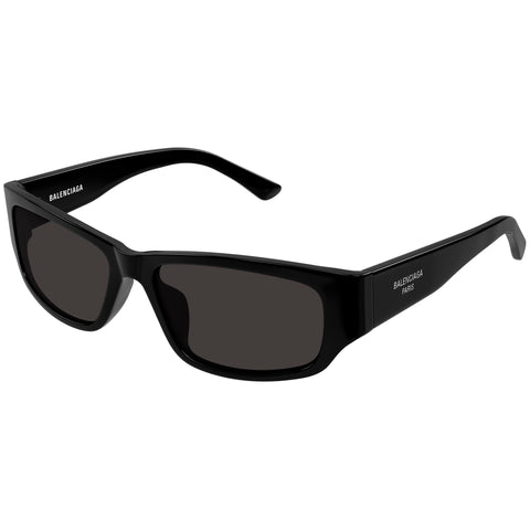 Balenciaga Bb0368sk Black Uni-Sex Rectangle Sunglasses | Eyewear Index