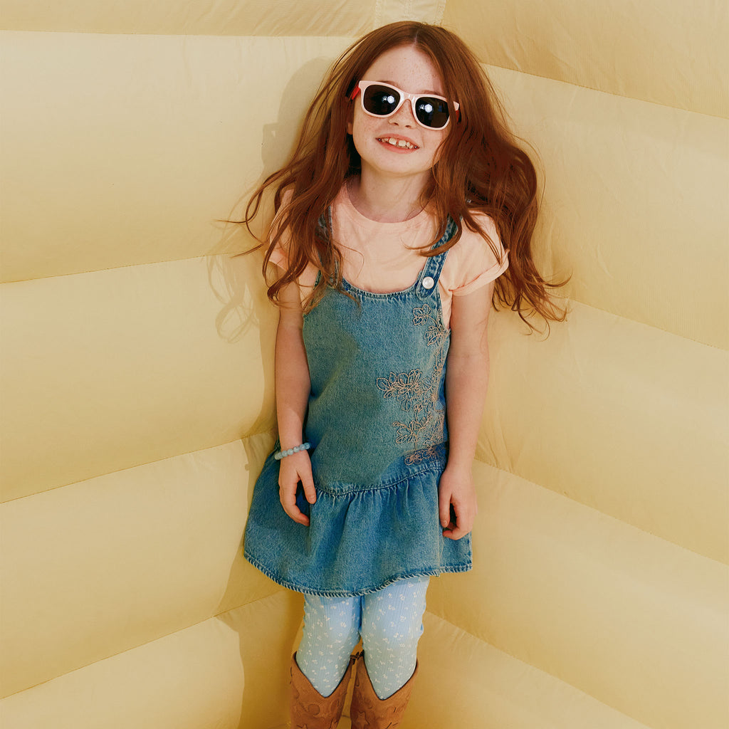 Cancer Council Caribou Flexi Kids Pink Neon Female D-Frame Sunglasses | Eyewear Index