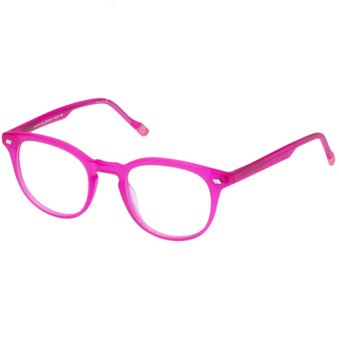 Le Specs La Play 48 Matte Magenta Female Round Optical Frames | Eyewear Index