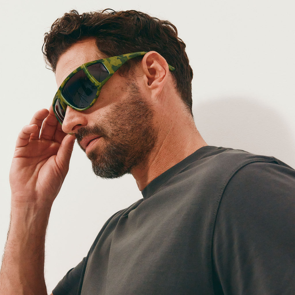 Cancer Council Nash Green Camouflage Uni-Sex 4 Lens Sunglasses | Eyewear Index
