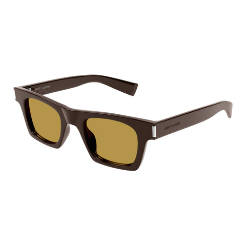 Saint Laurent Sl719 Brown Uni-Sex Rectangle Sunglasses | Eyewear Index