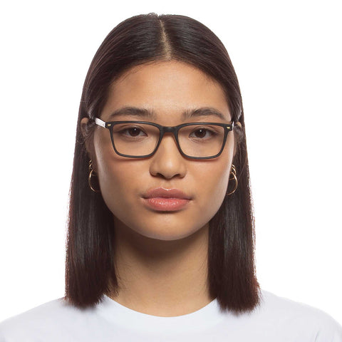 Le Specs Powder Keg Scratched Black Uni-Sex D-Frame Optical Frames | Eyewear Index