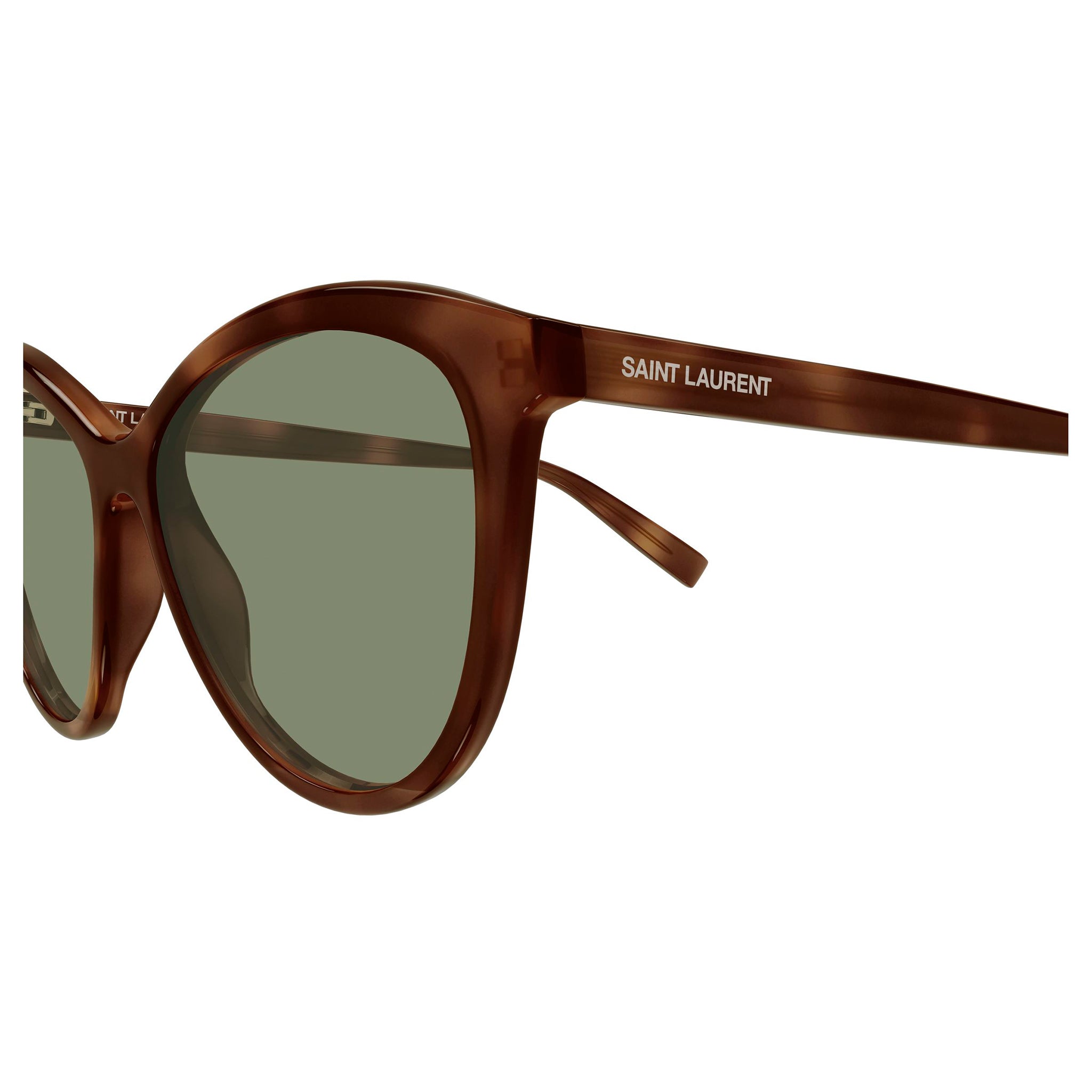 Saint Laurent Sl456 Havana Female Cat-Eye Sunglasses | Eyewear Index