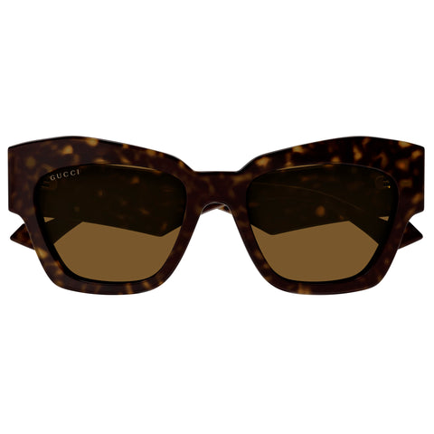 Gucci Gg1422s Havana Female Cat-Eye Sunglasses | Eyewear Index