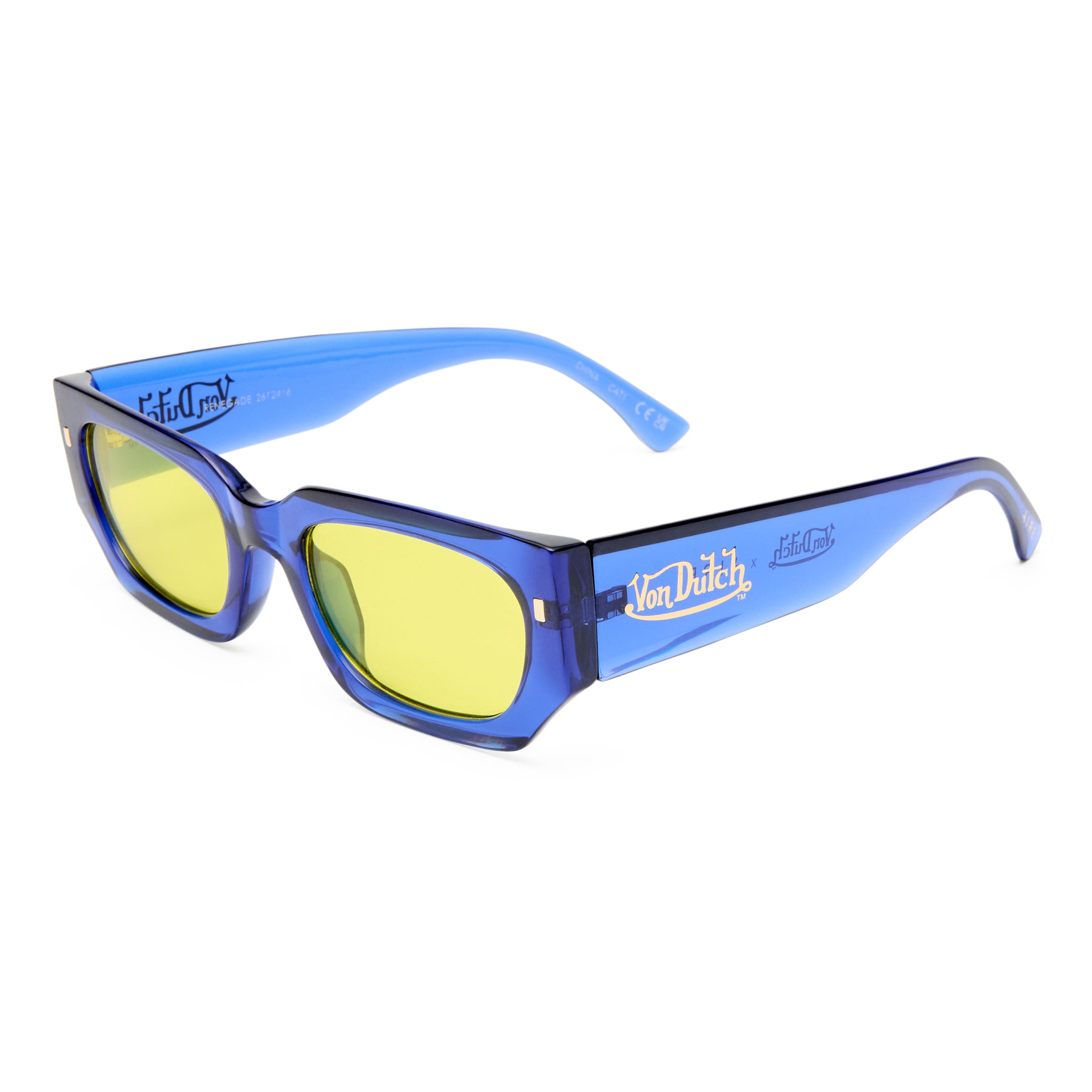 Aire Renegade Cobalt Blue Uni-Sex Rectangle Sunglasses | Eyewear Index