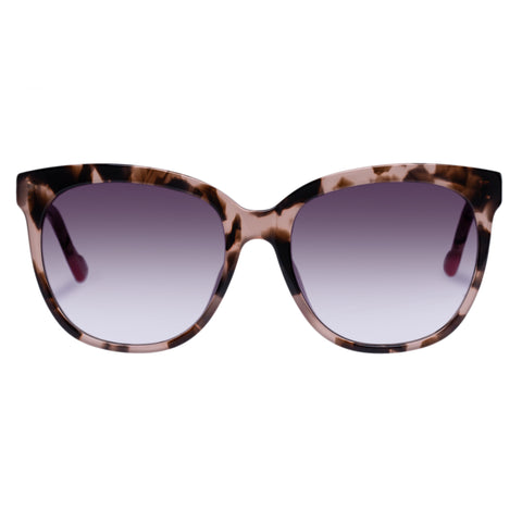 Le Specs Oh Snap Rose Tort Female Round Sunglasses | Eyewear Index