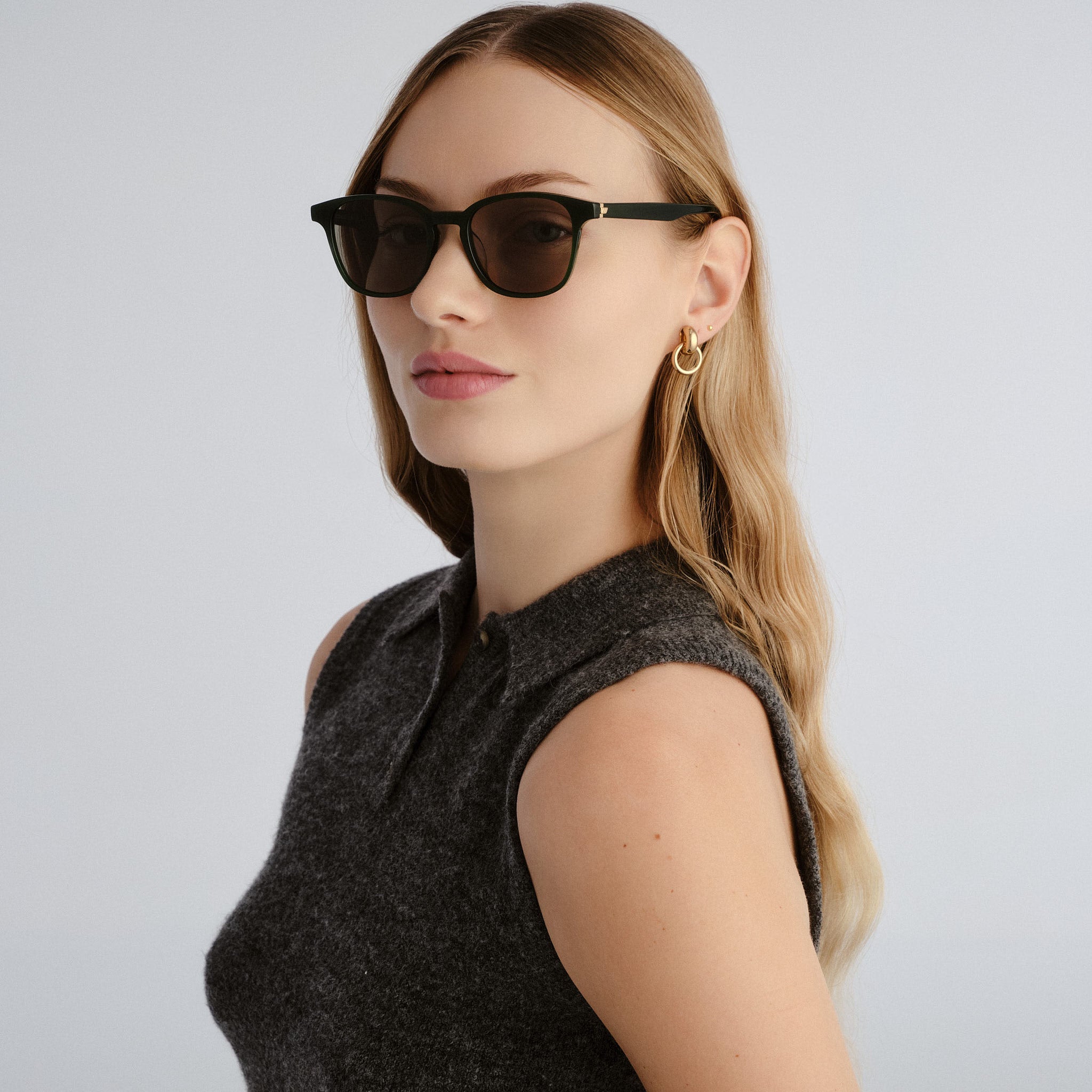 Le Specs Spectral 52 Deep Green Uni-Sex Round Sunglasses | Eyewear Index