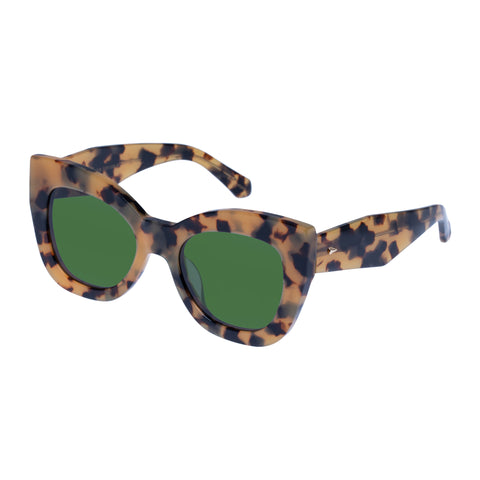 Karen Walker Northern Lights 22 Crazy Tort Female Cat-Eye Sunglasses | Eyewear Index