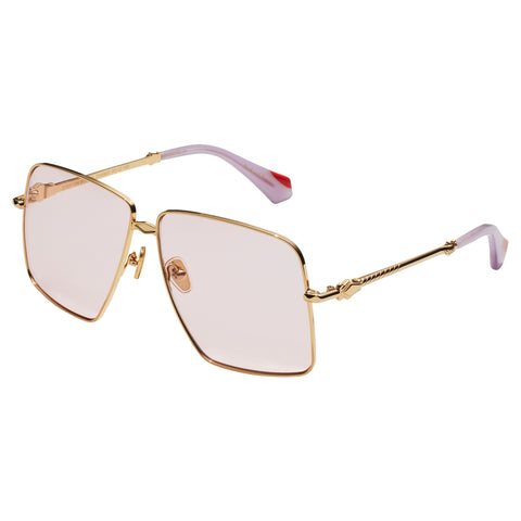 Camilla Step On Board Gold Female Square Sunglasses | Eyewear Index