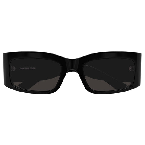 Balenciaga Bb0328s Black Uni-Sex Rectangle Sunglasses | Eyewear Index