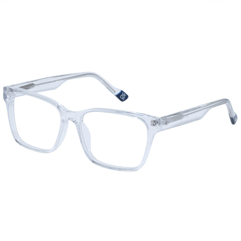 Le Specs Kova Crystal Clear Male D-Frame Optical Frames | Eyewear Index