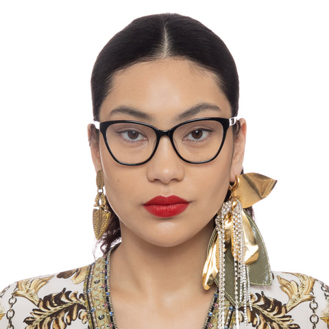 Camilla In An Island World Bottle Green Leopard Female Cat-Eye Optical Frames | Eyewear Index