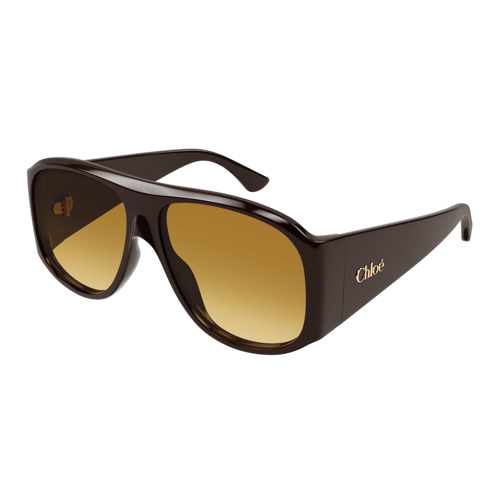 Chloe Ch0347s Brown Female Aviator Sunglasses | Eyewear Index