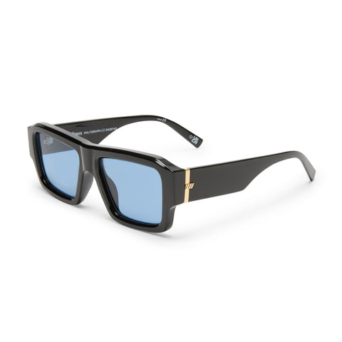 Le Specs Polygraph Black Uni-Sex Rectangle Sunglasses | Eyewear Index