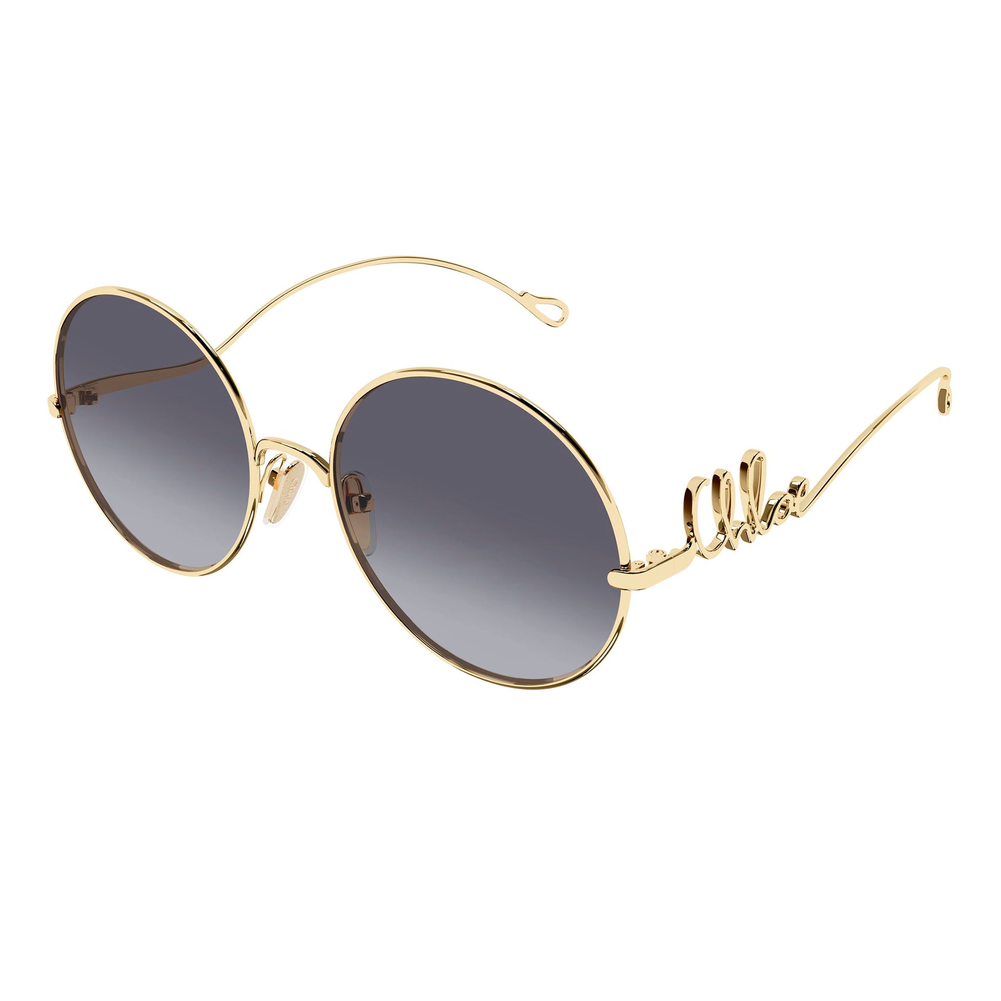 Chloe Ch0372s Gold Female Round Sunglasses | Eyewear Index