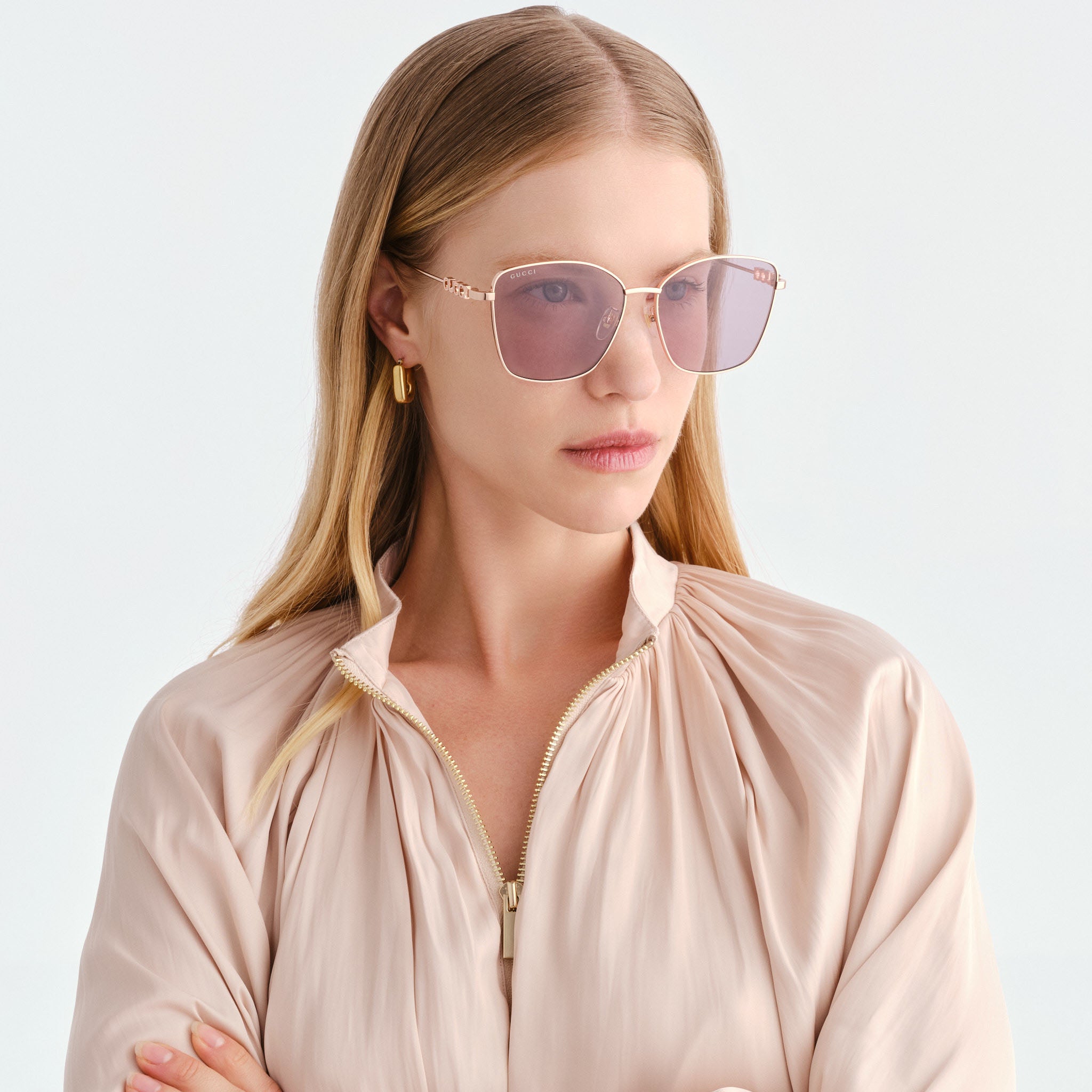 Gucci Gg1805sa Gold Female Butterfly Sunglasses | Eyewear Index