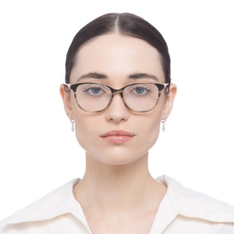 Oroton Louisa Khaki Grad Haze Female Cat-Eye Optical Frames | Eyewear Index