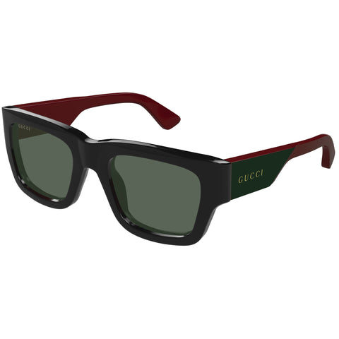 Gucci Gg1668s Black Male Rectangle Sunglasses | Eyewear Index