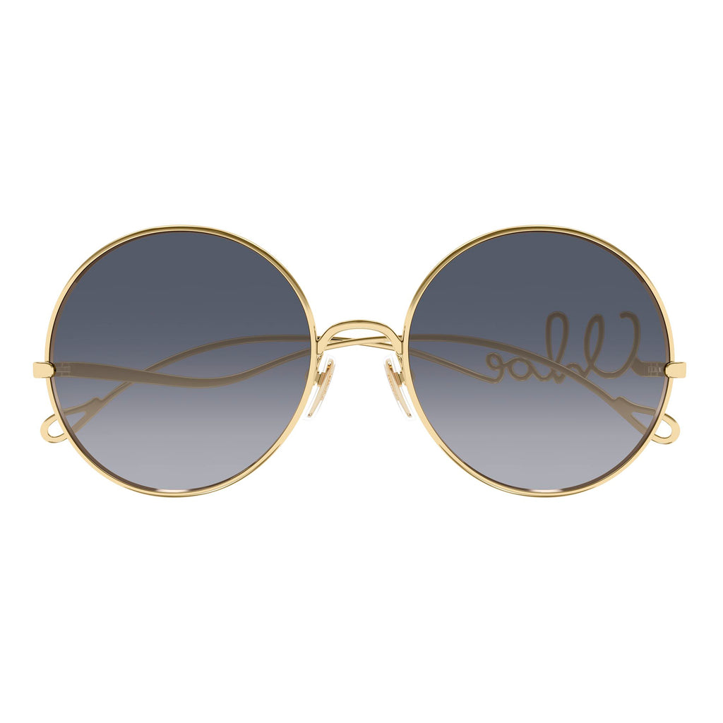 Chloe Ch0372s Gold Female Round Sunglasses | Eyewear Index