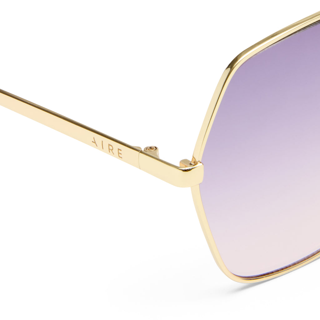 Aire Celestine Gold Cookie Tort Uni-Sex Aviator Sunglasses | Eyewear Index