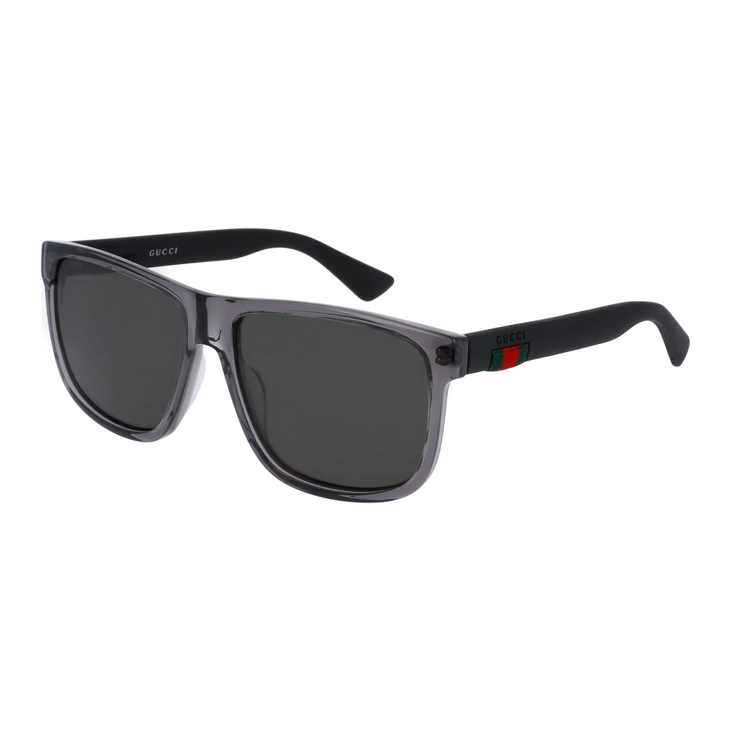 Gucci Gg0010s Grey-Black Male D-Frame Sunglasses | Eyewear Index