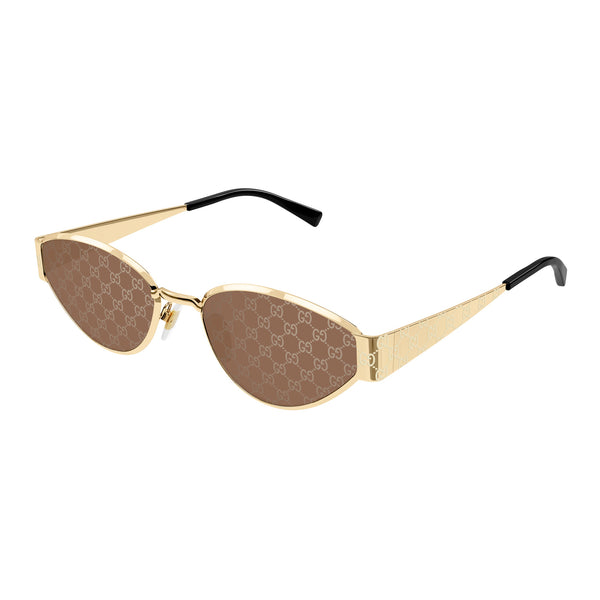NWT Gucci GG1853S 009 Gold Tea Sunglasses Unisex GG1853S Sunglasses – Samantha Ogilvie main image 4