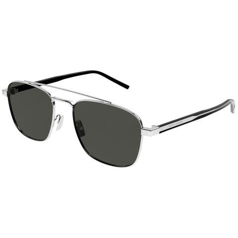 Saint Laurent Sl665 Silver Uni-Sex Navigator Sunglasses | Eyewear Index