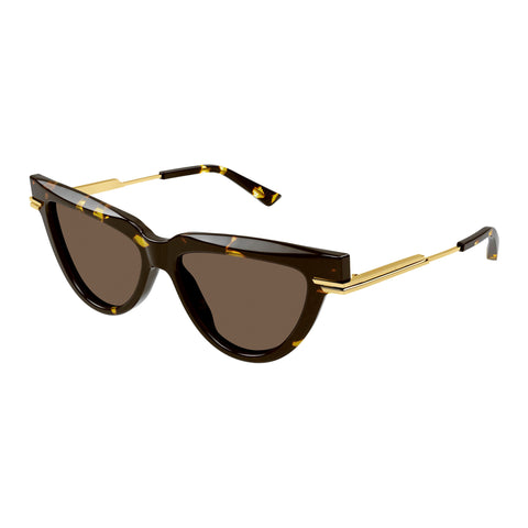 Bottega Veneta Bv1265s Havana Female Cat-Eye Sunglasses | Eyewear Index