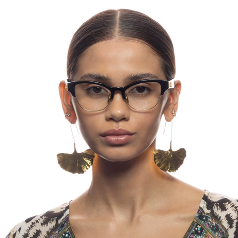 Camilla Out Of Office Black Female Cat-Eye Optical Frames | Eyewear Index