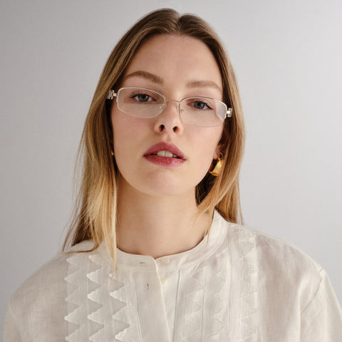 Oroton Sunderland Gold Female Rectangle Optical Frames | Eyewear Index