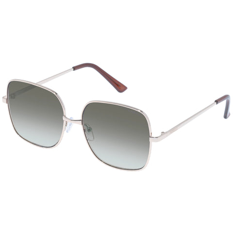 Fiorelli Brianna Gold Chocolate Female Square Sunglasses | Eyewear Index