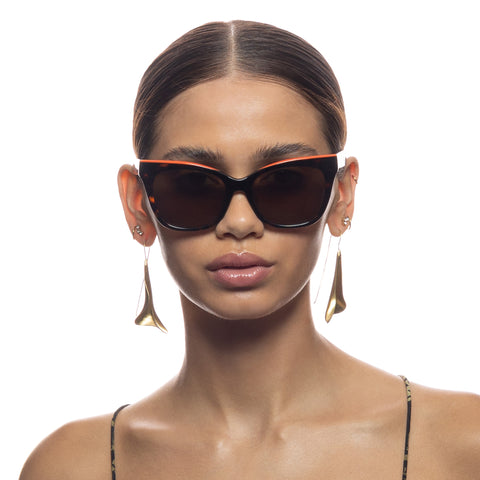 Camilla Busy Day In Soho Dark Tort Tangerine Female Cat-Eye Sunglasses | Eyewear Index