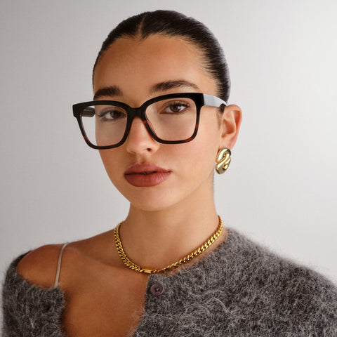 Le Specs Las Dalias Brown Grad Uni-Sex Square Optical Frames | Eyewear Index