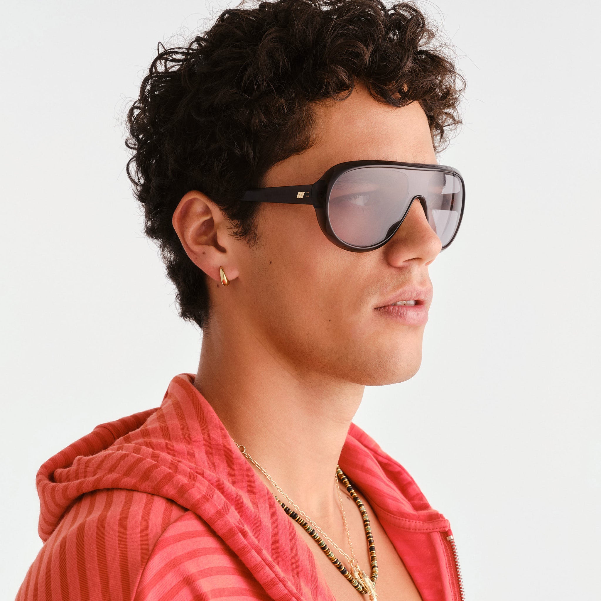 Le Specs Obsession Dark Taupe Uni-Sex Shield Sunglasses | Eyewear Index