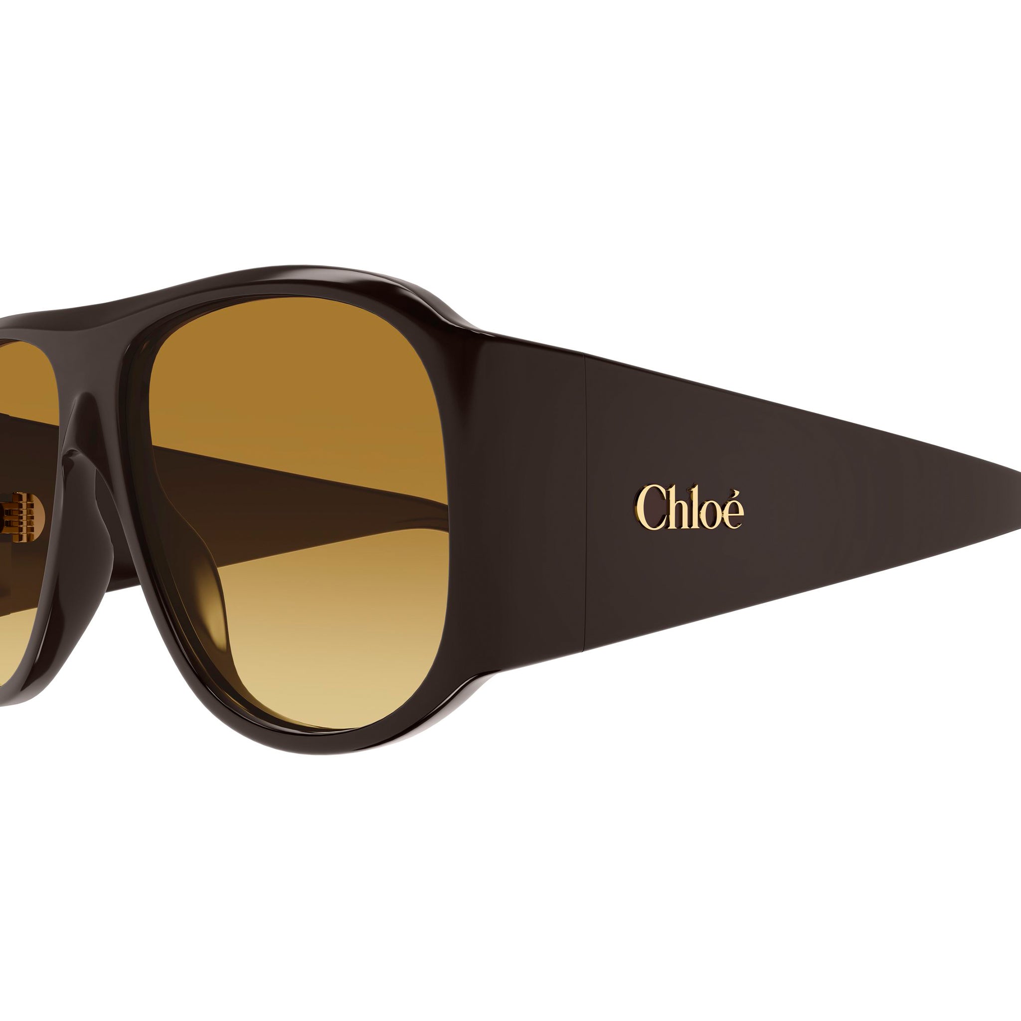 Chloe Ch0347s Brown Female Aviator Sunglasses | Eyewear Index