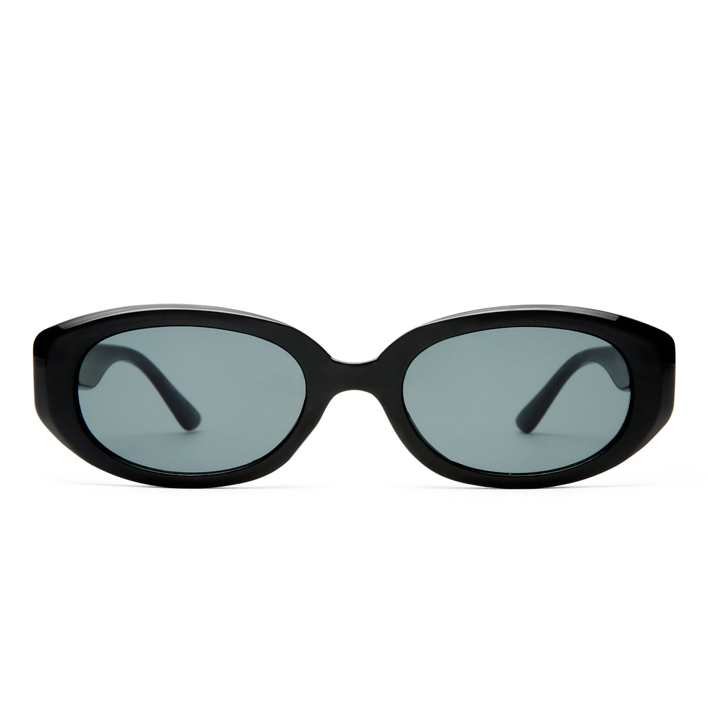 Aire Affinity Black Uni-Sex Oval Sunglasses | Eyewear Index