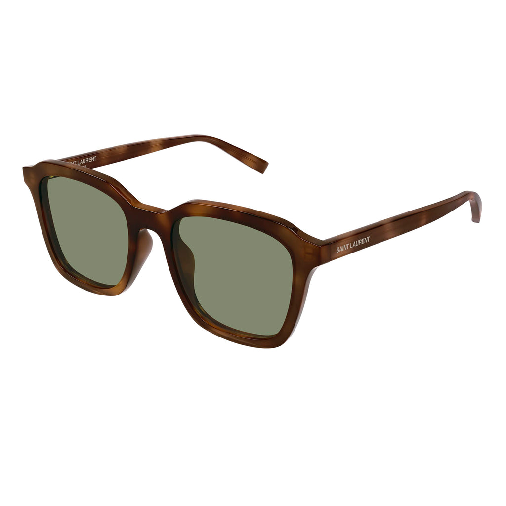 Saint Laurent Sl457 Havana Uni-Sex Rectangle Sunglasses | Eyewear Index