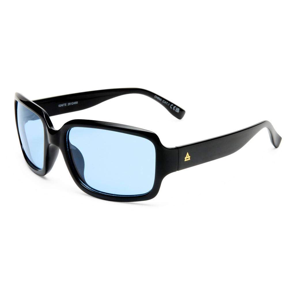 Aire Ignite Black Uni-Sex Wrap Sunglasses | Eyewear Index