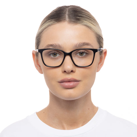 Le Specs Audacious Black Digital Dalmatian Female Square Optical Frames | Eyewear Index