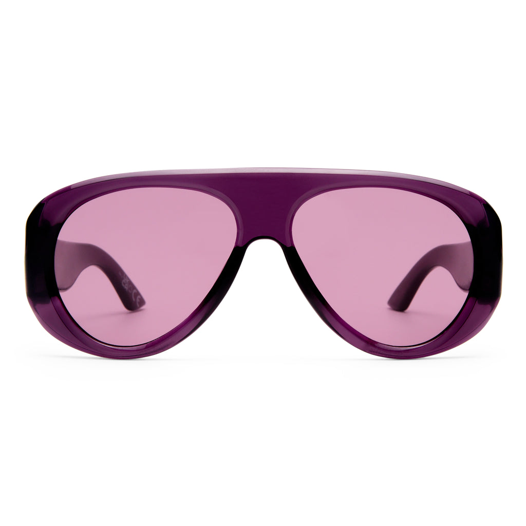 Le Specs Dream Boat Violet Uni-Sex Aviator Sunglasses | Eyewear Index