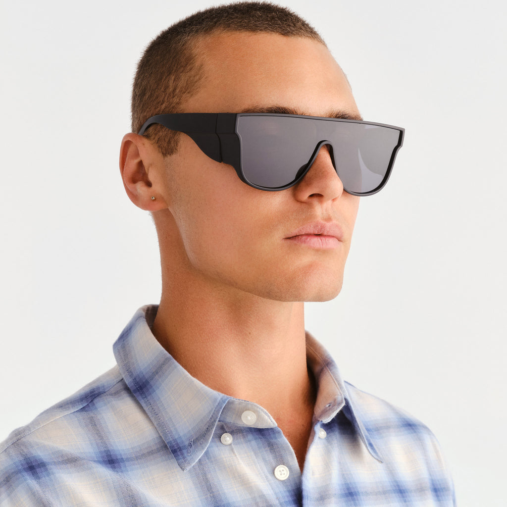 Cancer Council Maleny Matte Black Uni-Sex Shield Sunglasses | Eyewear Index