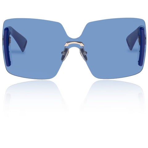 Karen Walker Tour Du Jour Indigo Female Mask Sunglasses | Eyewear Index