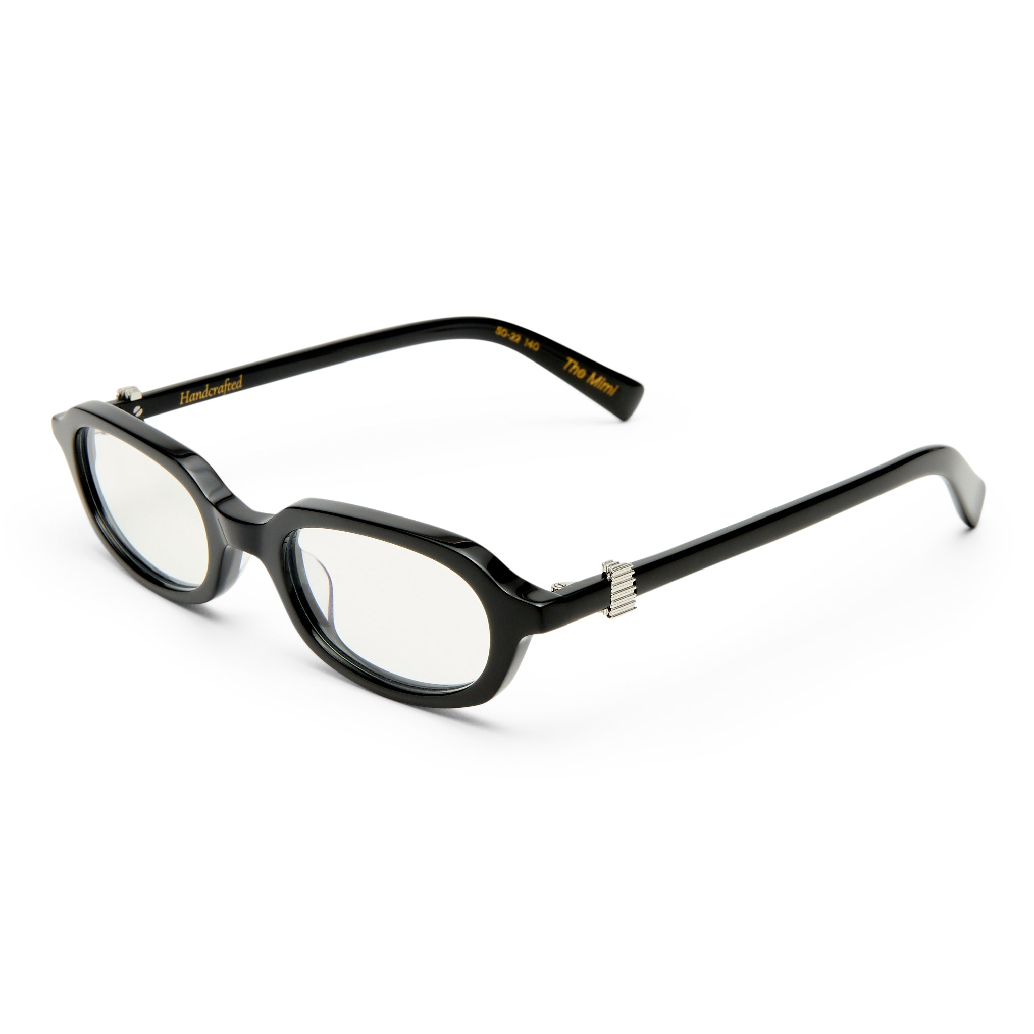 Luv Lou The Mimi Luxe Black Female Rectangle Blue Light | Eyewear Index