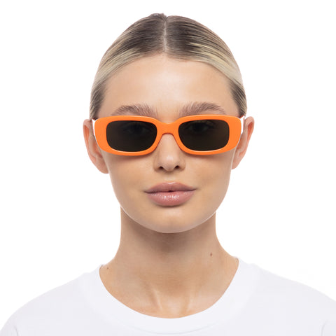 Aire Ceres Neon Orange Uni-Sex Rectangle Sunglasses | Eyewear Index